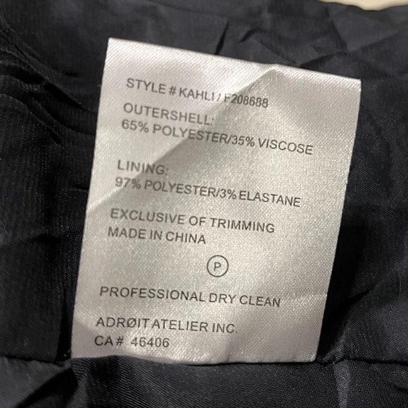 Anthropology Adroit Atelier Faux Leather Moto Jacket sz 2, flawed - Picture 7 of 15